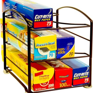 Estante organizador para envoltorios de cocina marca DecoBros, para cajas pequeñas y estándar de 2-12 pulgadas Estante organizador para envoltorios de cocina marca DecoBros, para cajas pequeñas y estándar de 2-12 pulgadas