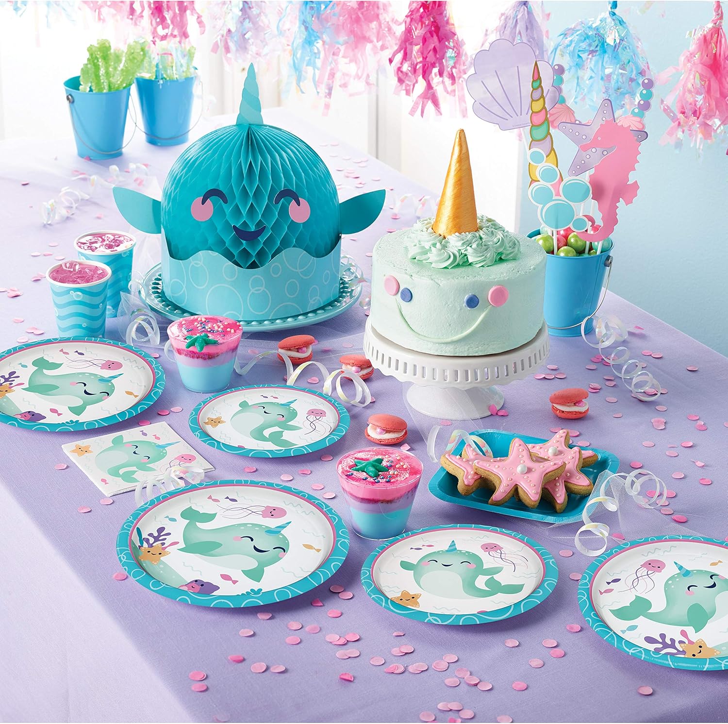 Bolsas de papel Narwhal para fiestas, 8 unidades