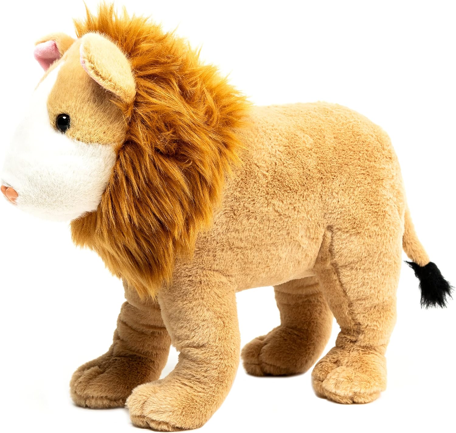 Randimals Juguete de peluche de león con cara de hámster de 15 pulgadas, suave y abrazable, de calidad premium, amigo animal híbrido que fomenta la