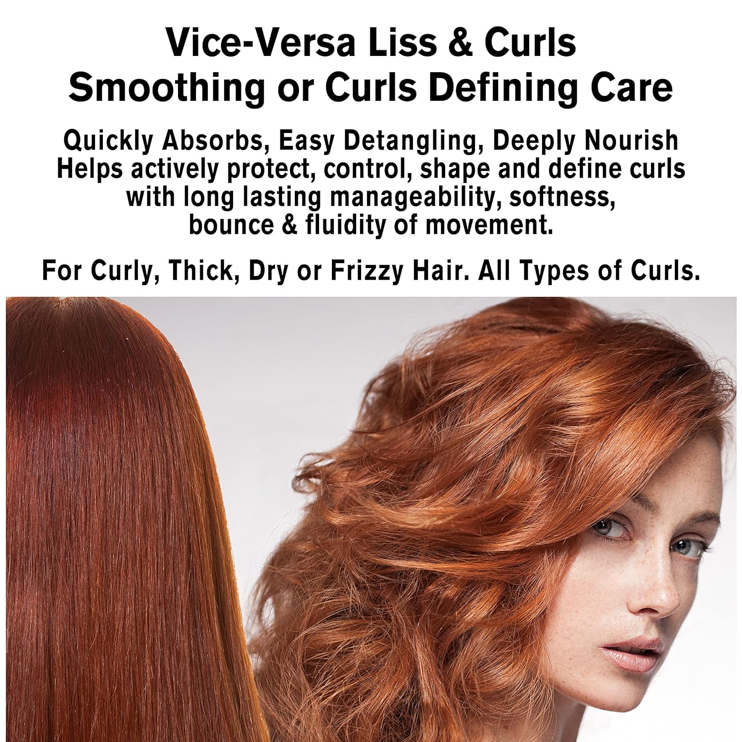 SNOBGIRLS VICE-VERSA CURLS – Aceite vegano para el cabello, alisador o definición de rizos, todo tipo de rizos, cabello rizado, seco o encrespado