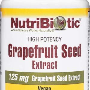 NutriBiotic Tabletas de extracto de semilla de pomelo de 125 mg, 100 unidades  GSE de grado premium con bioflavonoides  Potente apoyo inmunológico y NutriBiotic Tabletas de extracto de semilla de pomelo de 125 mg, 100 unidades  GSE de grado premium con bioflavonoides  Potente apoyo inmunológico y