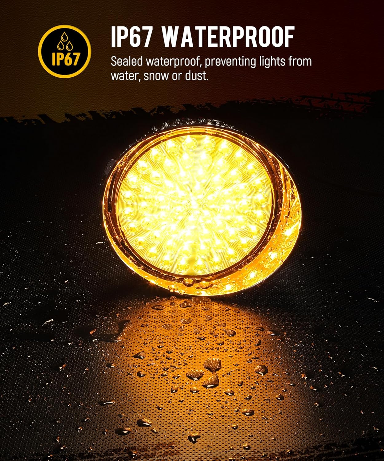 Partsam 1 par de luces de circulación diurna de repuesto para Freightliner Century 1996-2005, ámbar 61 LEDlente transparente