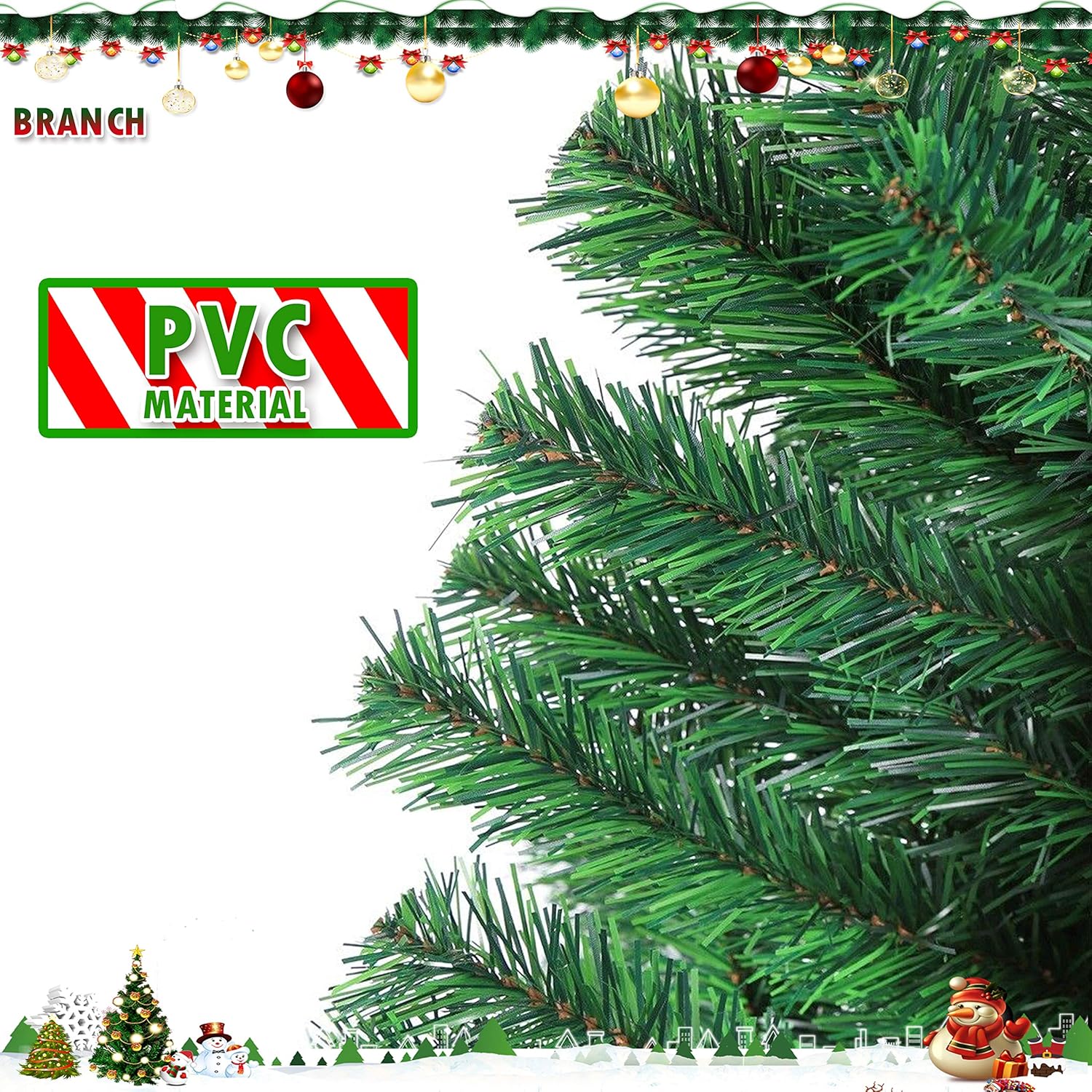 KARMAS Products – Árbol de Navidad para decorar. Árbol de pino artificial con patas de metal