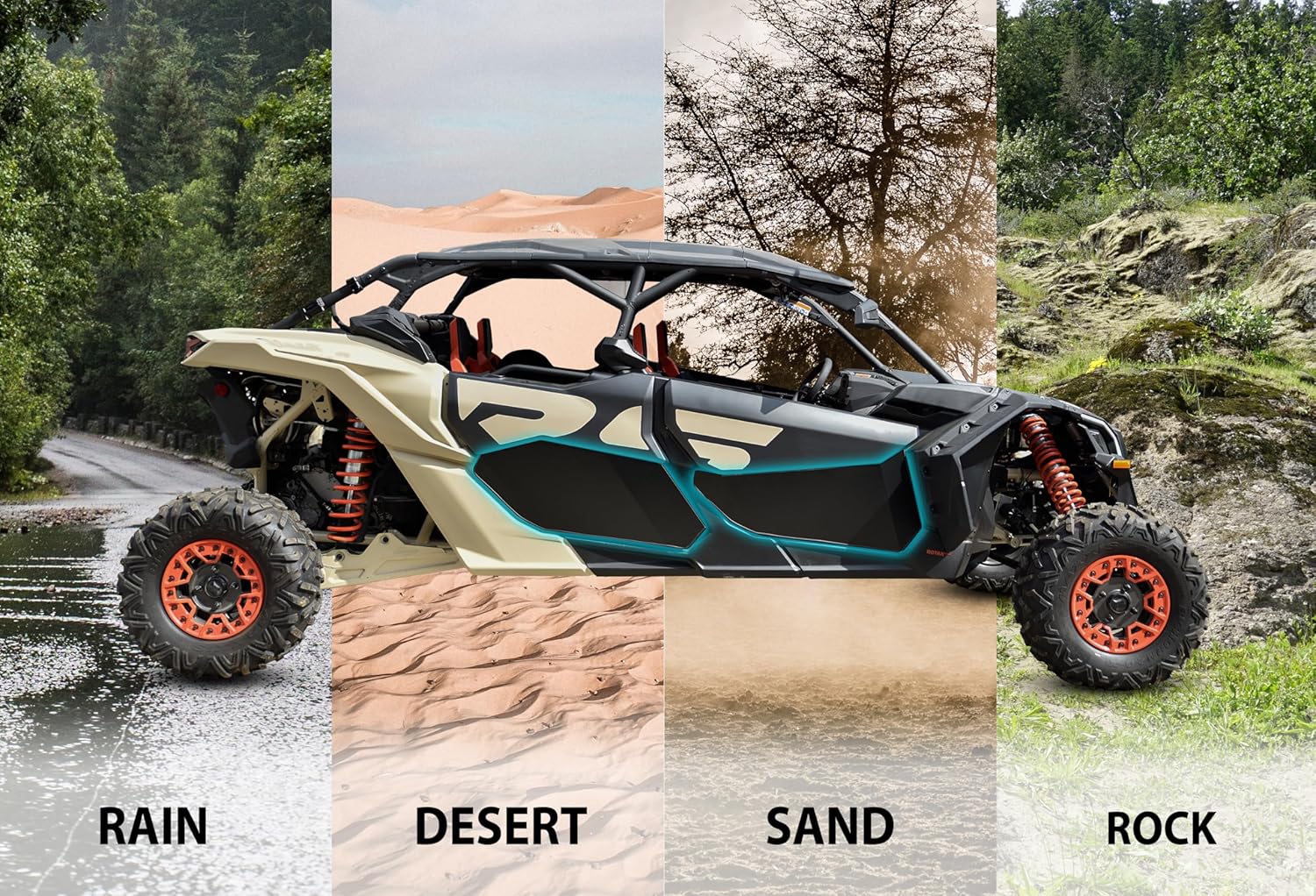 SAUTVS Paneles de puerta inferiores de aluminio para Can Am Maverick X3 Max, insertos de media puerta inferior de aluminio para accesorios Can-Am