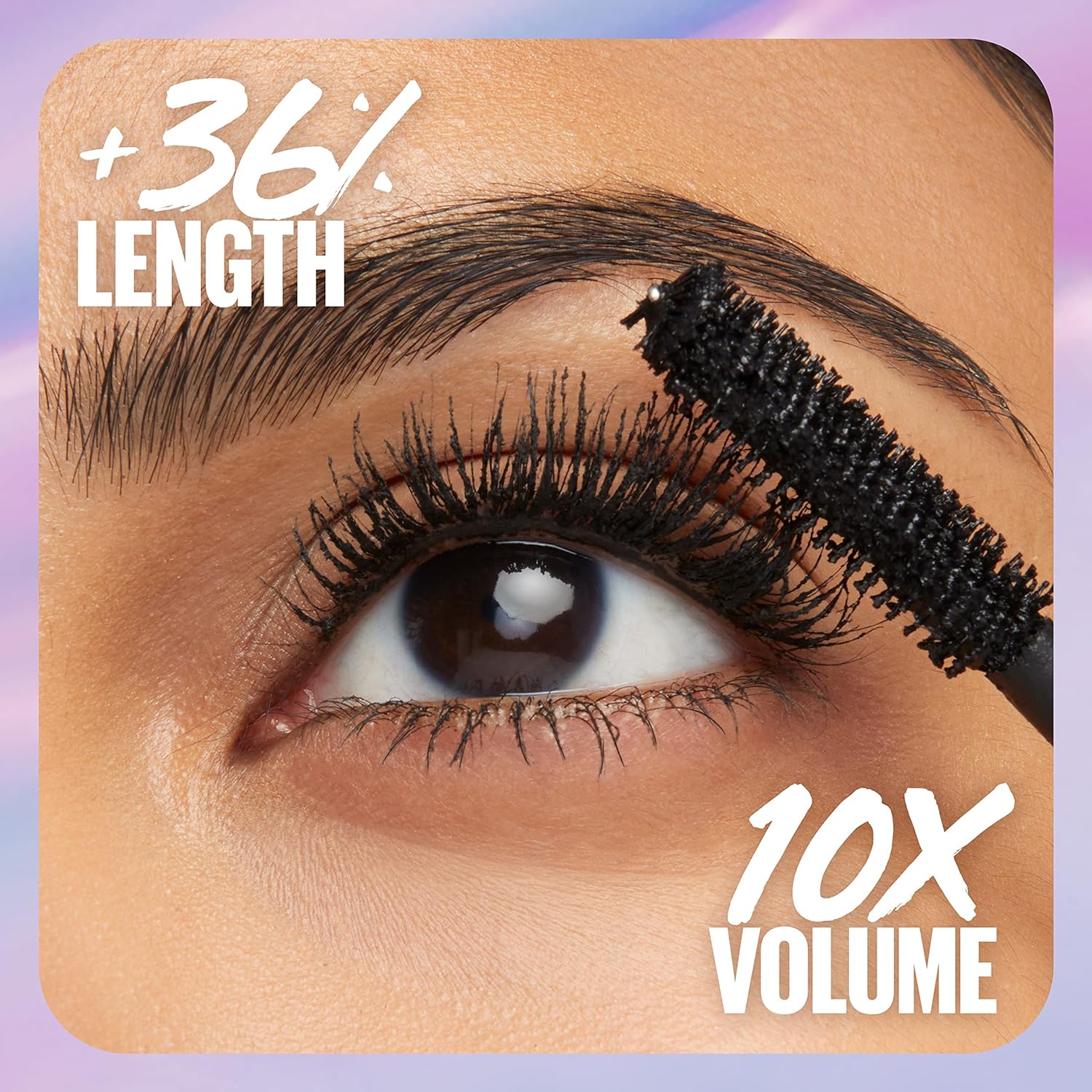 Maybelline The Falsies Surreal Extensions – Máscara de pestañas lavable, voluminizadora, maquillaje alargador, color negro marrón, 1 unidad