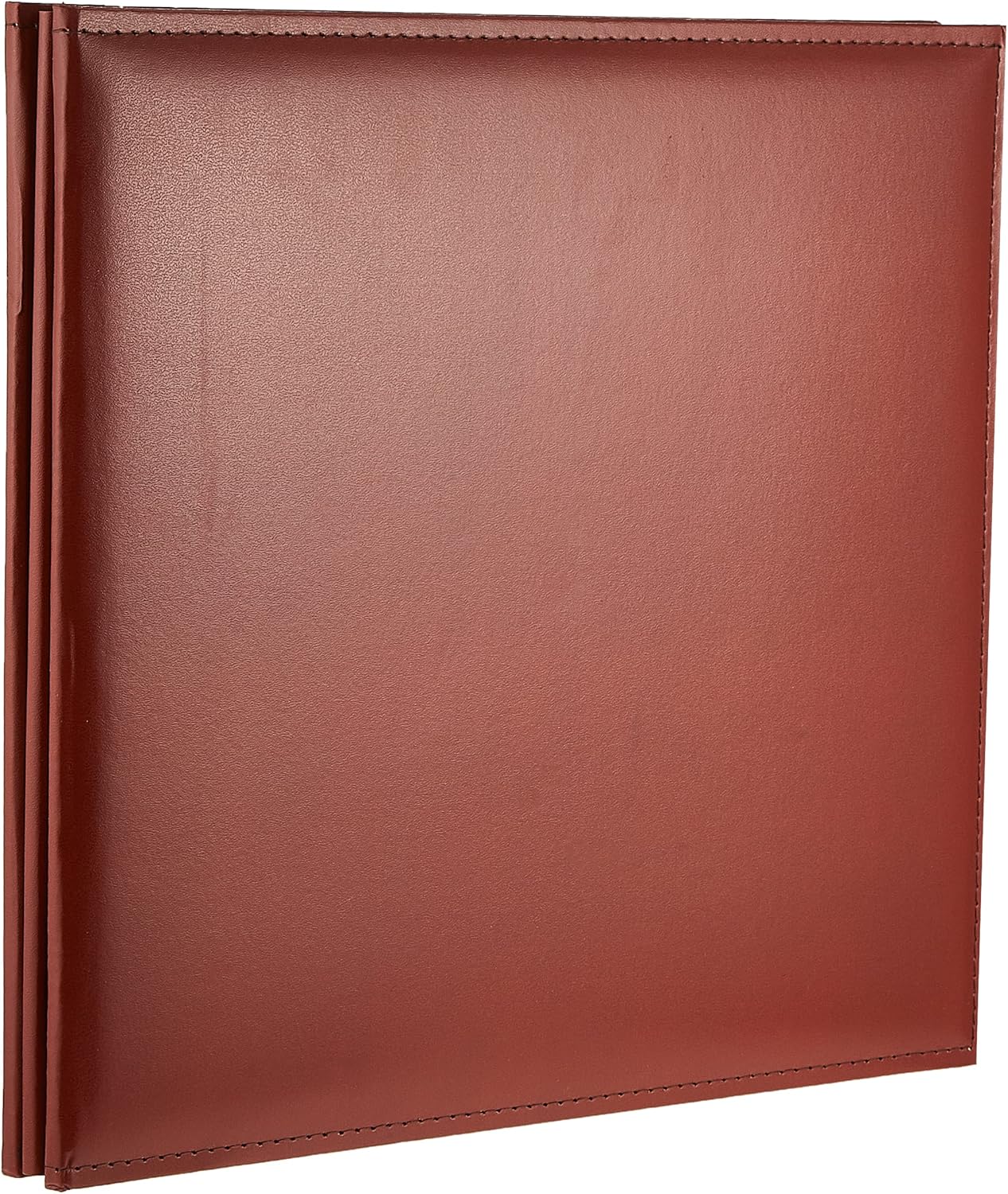 Pioneer – Libro de recuerdos de piel sintética cosida a presión de 12 x 12 pulgadas, color marrón