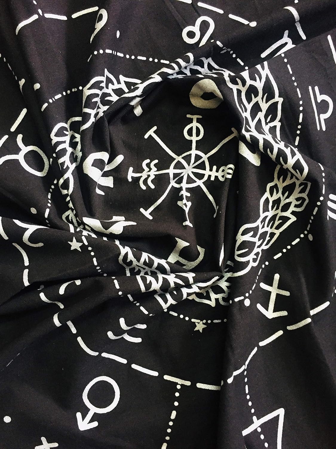 Indian Consigners Tela de altar 12 constelaciones Sol, Estrella y Luna Universo Premium Brujería Alter Tarot Spread Top Cloth Wicca Square Spiritual