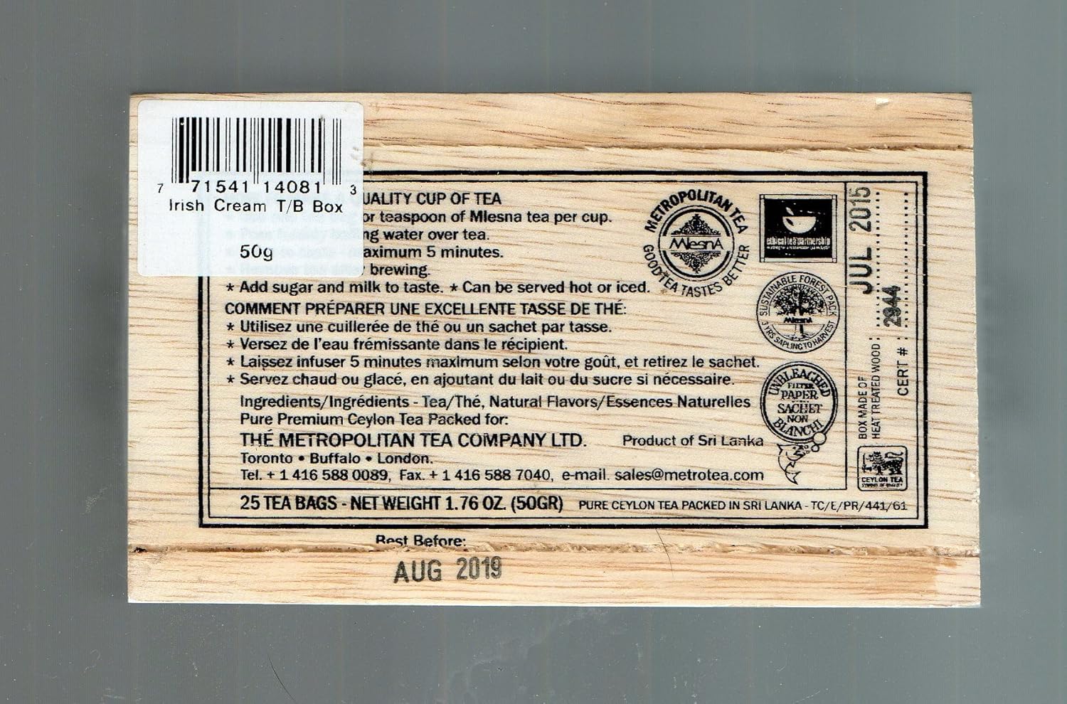 Té Crema Irlandesa