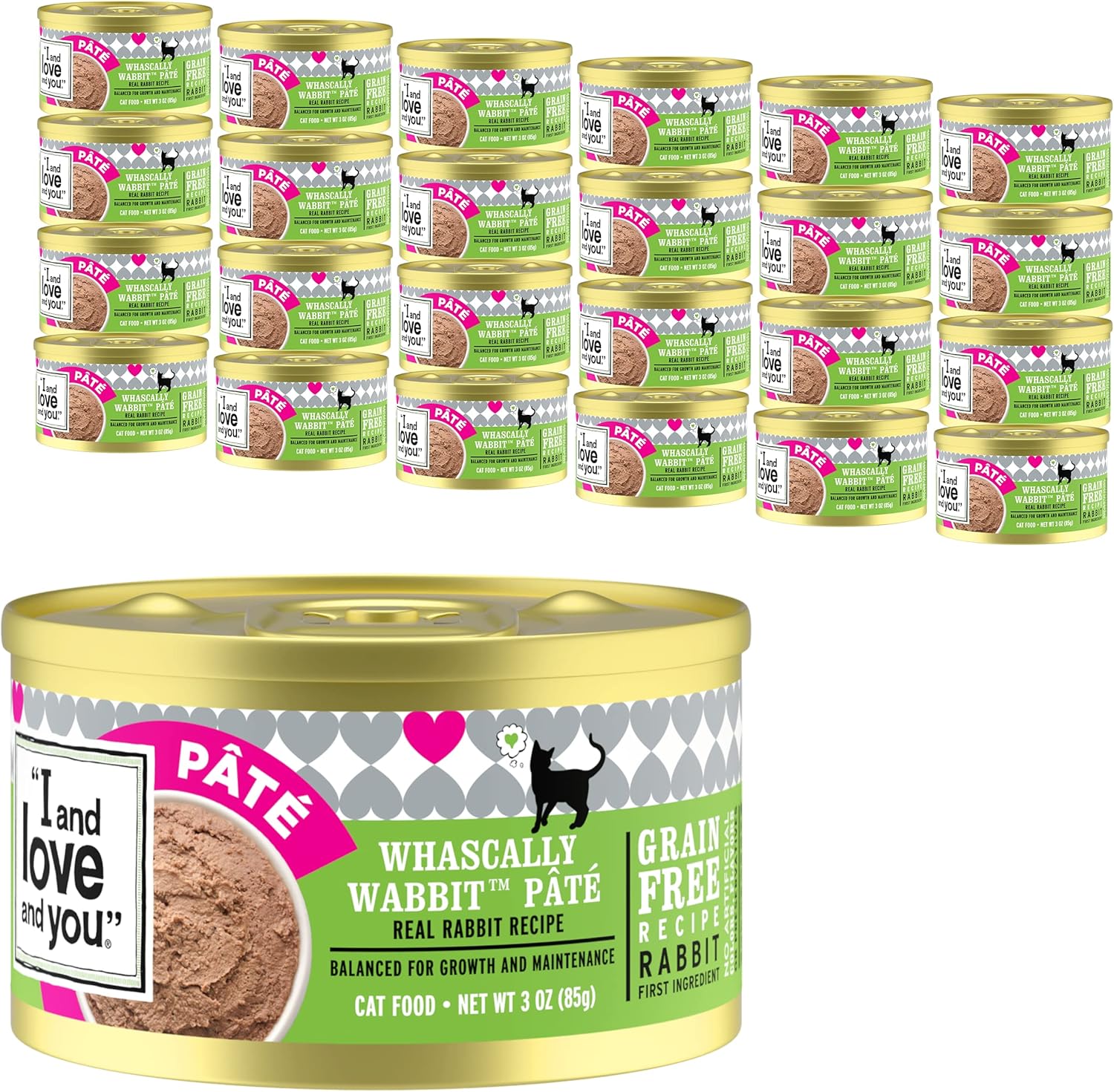 Alimento enlatado I and love and you, Naked Essentials, alimento húmedo para gatos, sin granos, Variedad de sabores