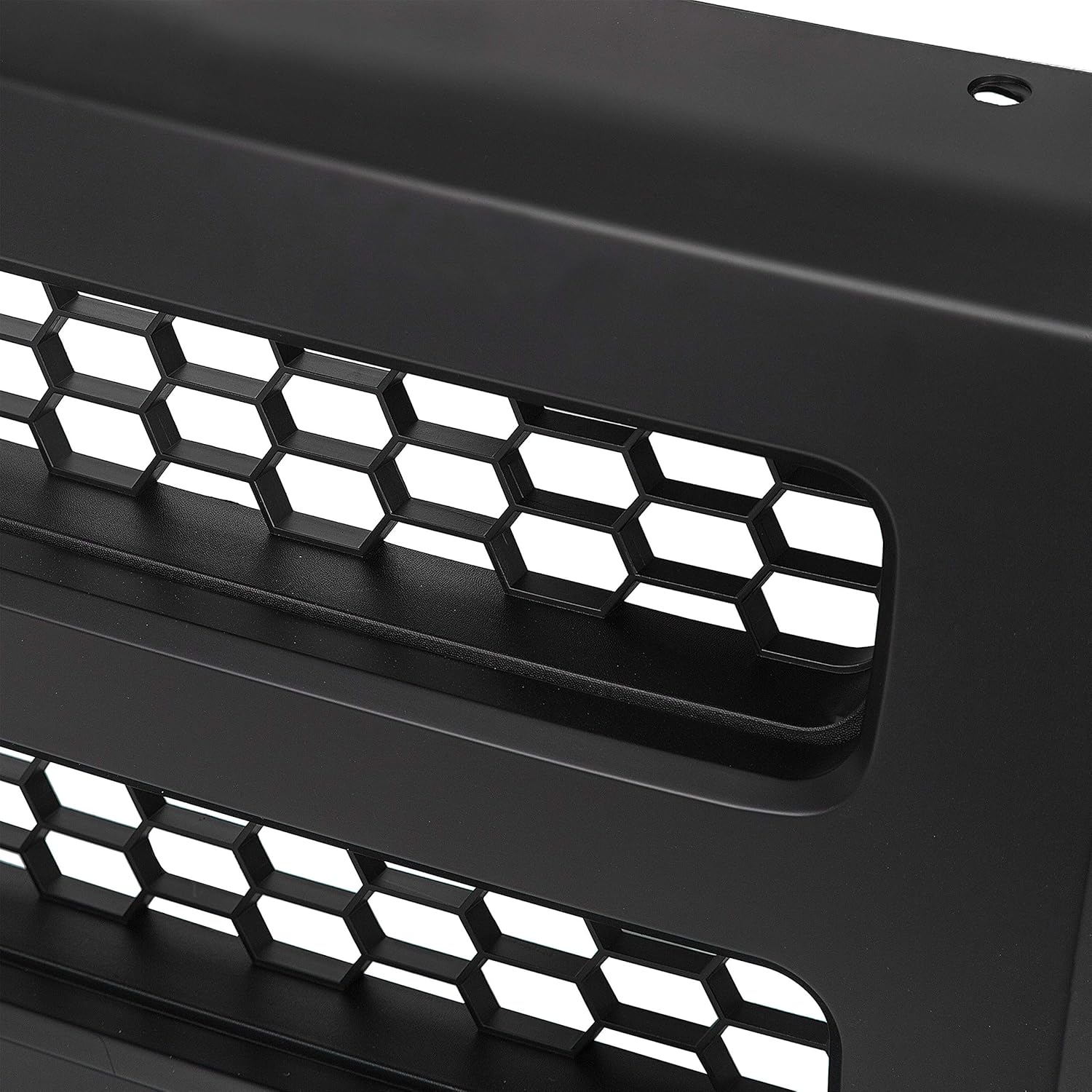 ECOTRIC Nueva parrilla delantera compatible con Ford F250 F350 Super Duty Excursion Black Grille Style 1999 2000 2001 2002 2003 2004