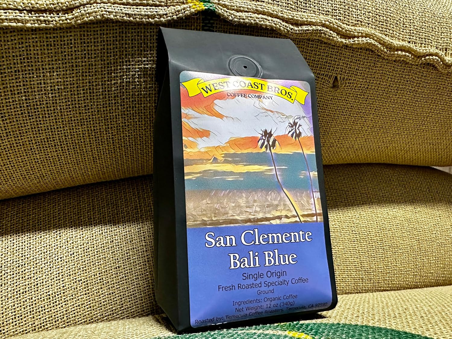 **Tostado a pedido*** West Coast Bros. Coffee Company de café especial tostado fresco de origen único azul Bali Blue de origen único mediooscuro