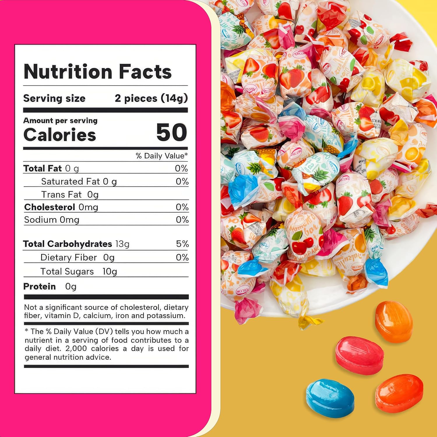 Arcor – Caramelos rellenos de frutas  Caramelos duros a granel  2 libras aproximadamente 130  Paquete variado de dulces con dulces rellenos de