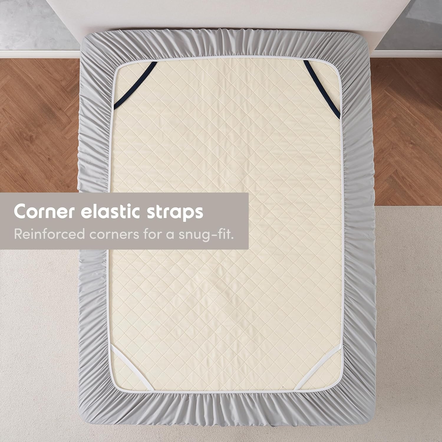 Nestl Bedding – Sábanas bajeras con bolsillo profundo de 53 cm, Microfibra, Gris Plateado Claro, gemelo