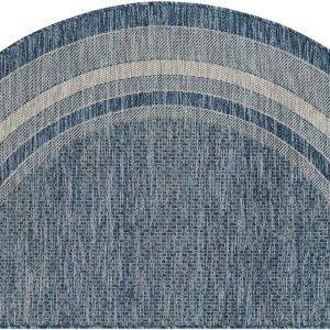 Unique Loom – Colección Outdoor Border – Tapete para exteriores de borde suave – 3pies 1pulgada x 6pies 1pulgada, para chimenea, azulmarfil Unique Loom – Colección Outdoor Border – Tapete para exteriores de borde suave – 3pies 1pulgada x 6pies 1pulgada, para chimenea, azulmarfil