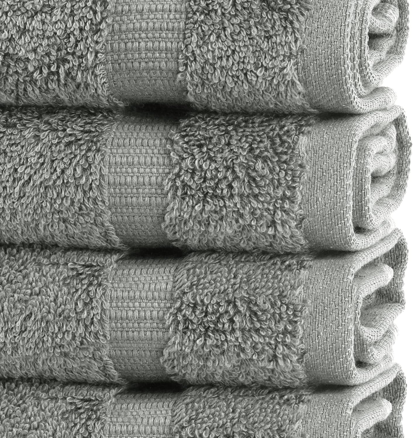 Chakir Turkish Linens Toallas turcas 100% algodón de calidad de hotel y spa, suaves y absorbentes (12 paños de baño, gris)