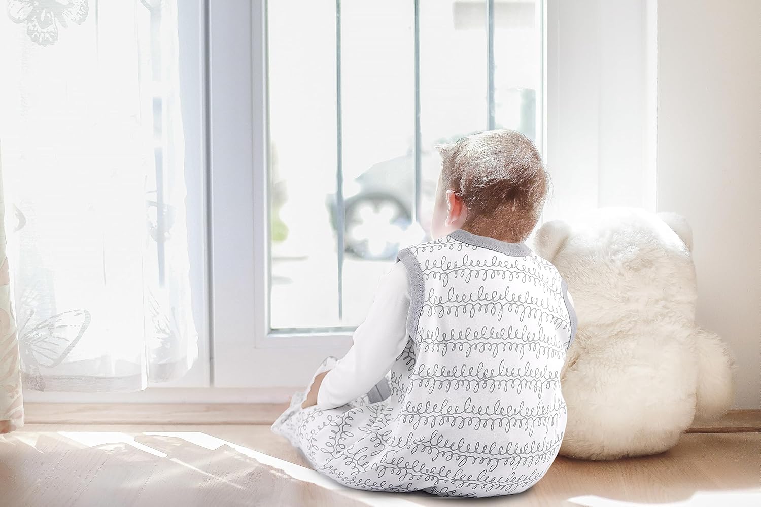 Manta para bebé, sacos de dormir de algodón para 12-18 meses, paquete de 2 sacos de dormir unisex, tamaño grande, cremallera de 2 vías, algodón