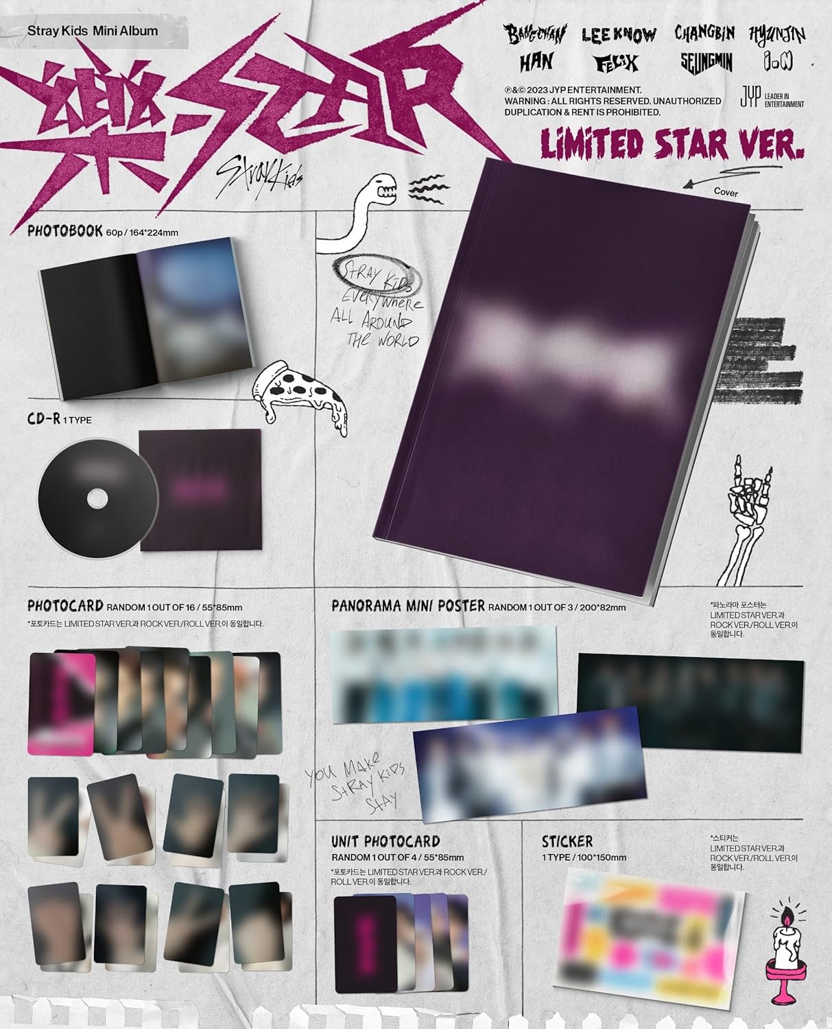 Stray Kids ROCK-STAR 8 Mini álbum LiMited STAR Ver
