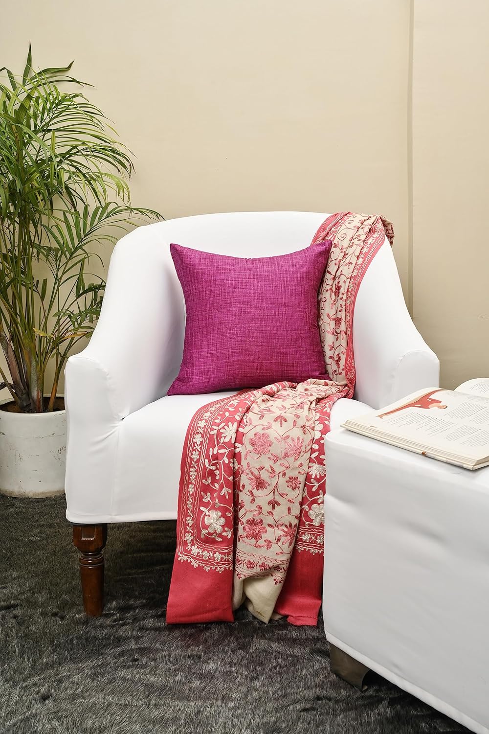 SCARLETT LINENS Almohadas decorativas para sofá cama, almohadas decorativas de sala de estar, almohadas rústicas, fundas de almohada sólidas de seda