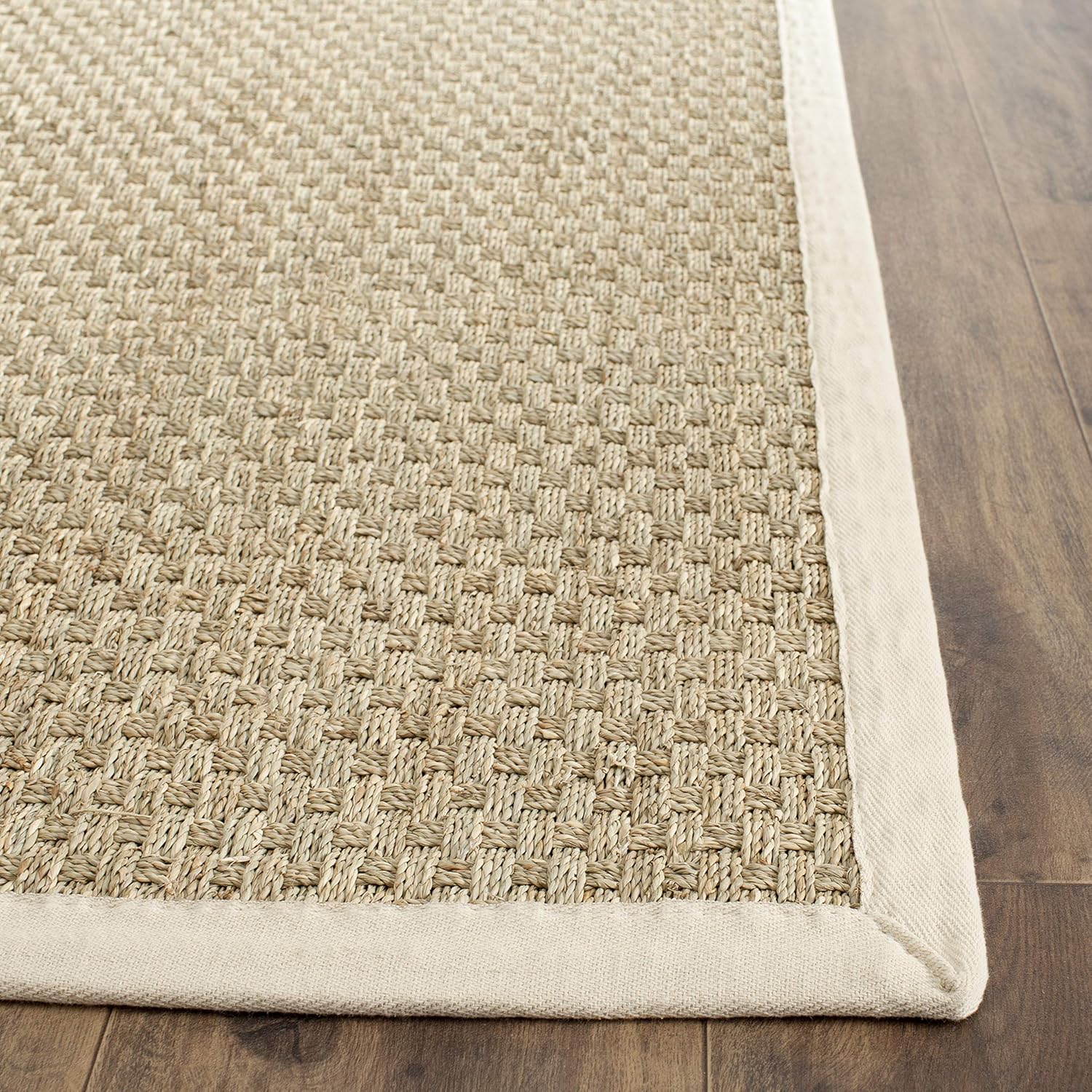 Safavieh NF114A Natural Fiber Collection – Alfombra de fibras naturales de patrón trenzado, varios colores (5 x 8 pies), Fibras naturales, natural,