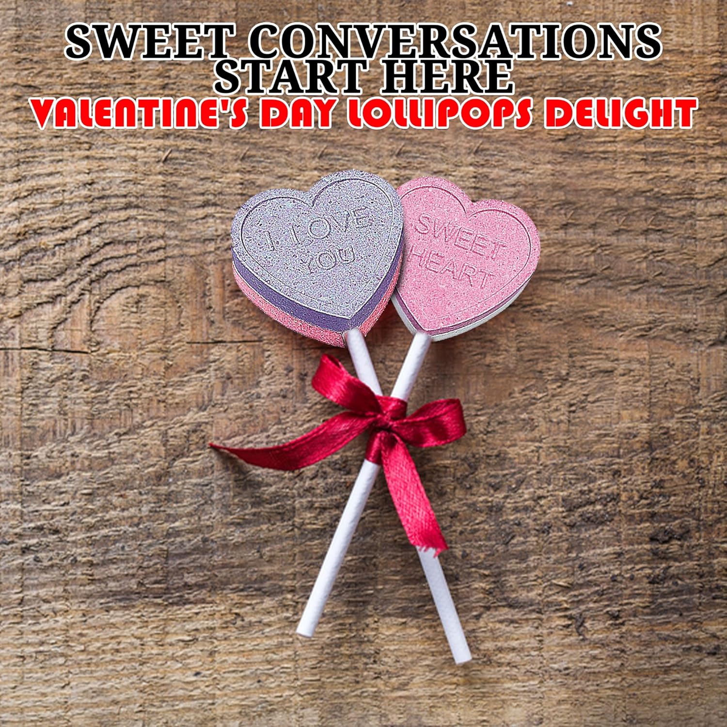 Paletas de corazón para conversación de San Valentín, doble cara, uva y fresa, 46 piezas, dulces para el día de San Valentín