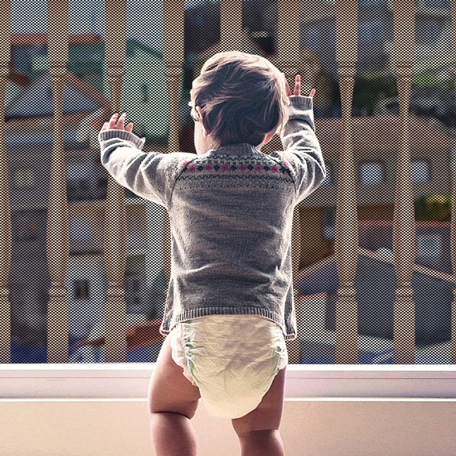 Red de seguridad infantil, protector de barandilla duradera para escaleras de seguridad de bebés, barandilla de balcón, barandilla de malla a prueba