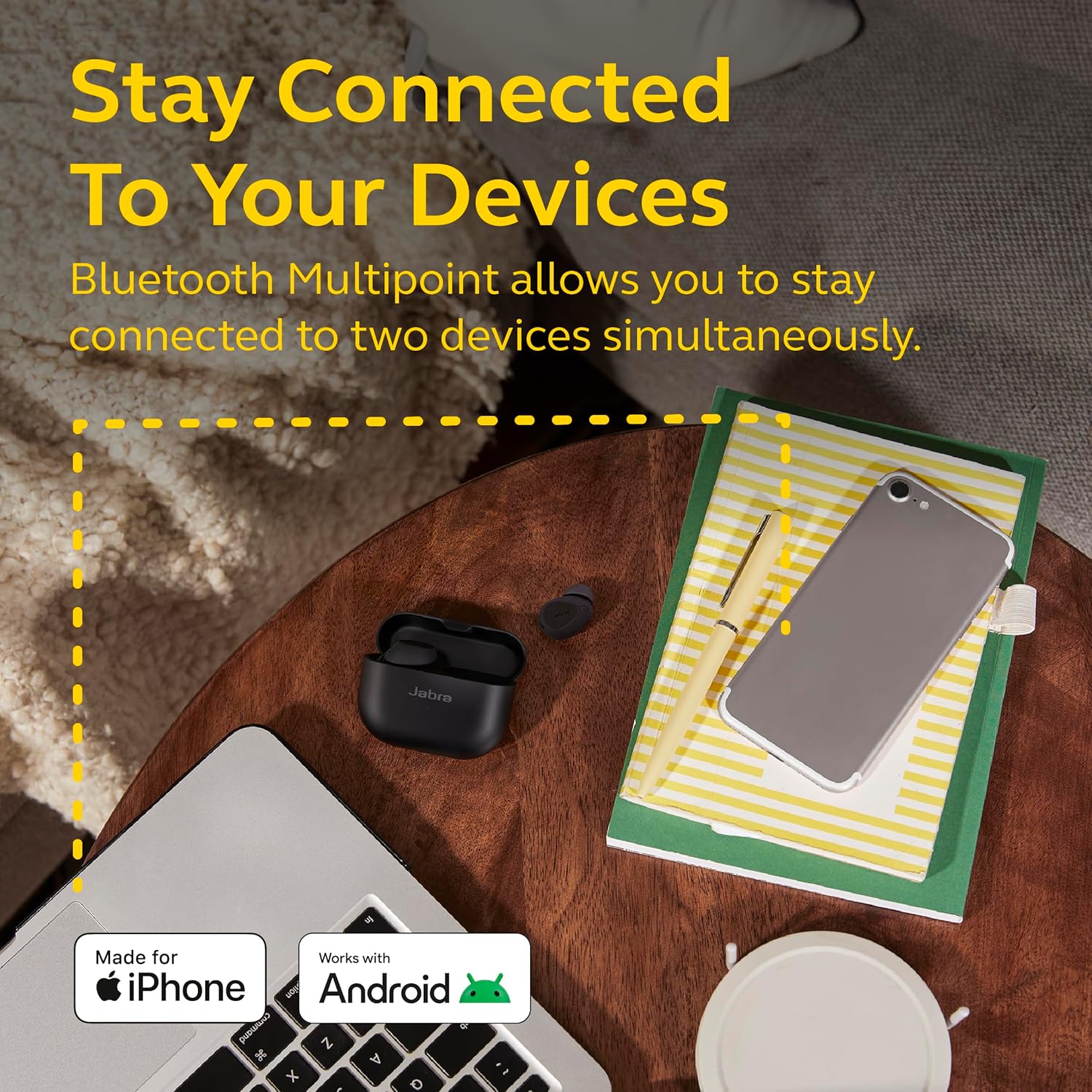 Jabra Elite 10 True Wireless Bluetooth – Cancelación activa avanzada de ruido con sonido envolvente Dolby Atmos, comodidad durante todo el día,