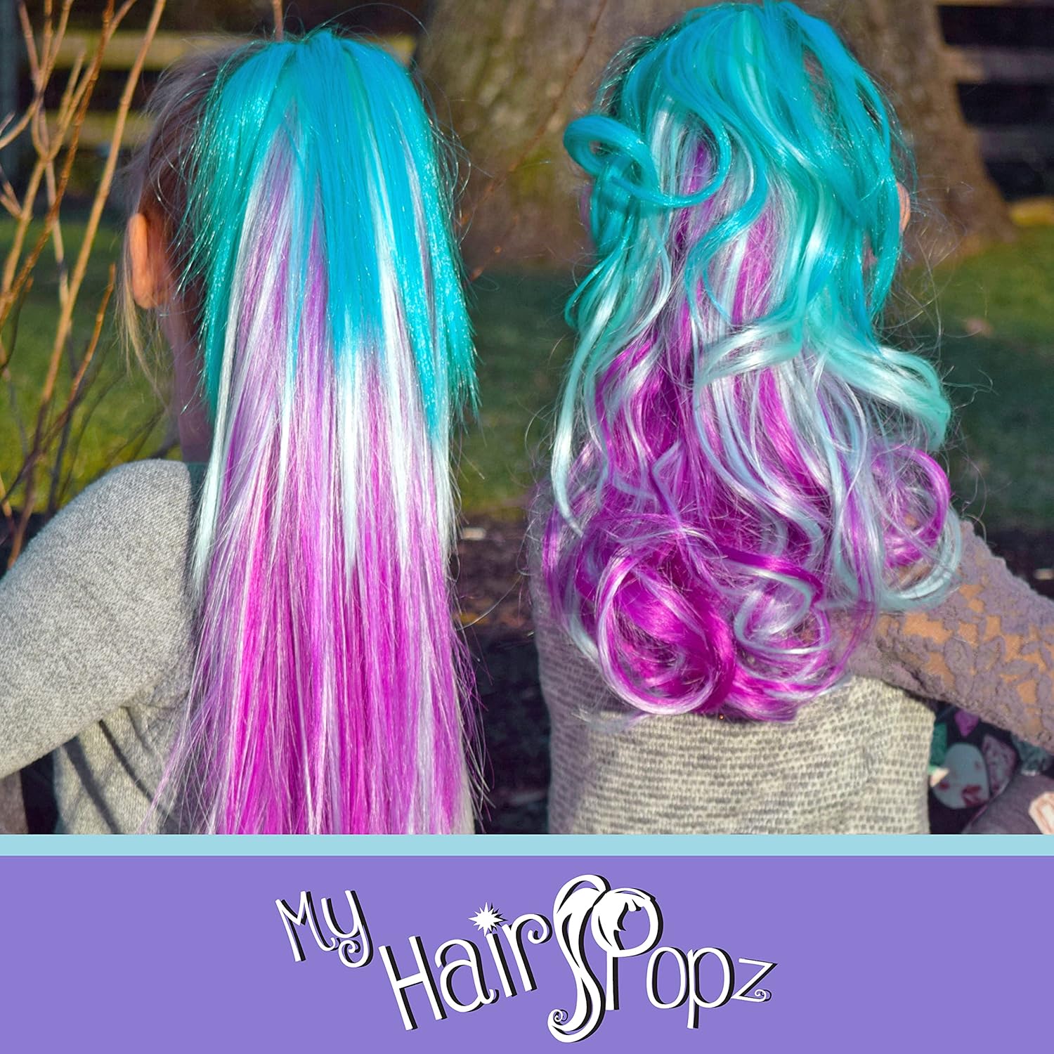 Extensiones de cabello de cola de caballo de fibra sintética de lujo, resistentes al calor y a los enredos, extensiones de cabello de colores para
