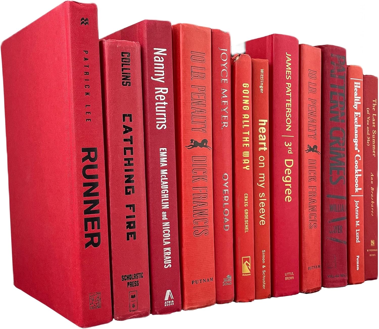 Libros rojos modernos por color  Libros de tapa dura real para decoración del hogar  Paquete a granel de tapas duras decorativas para diseño