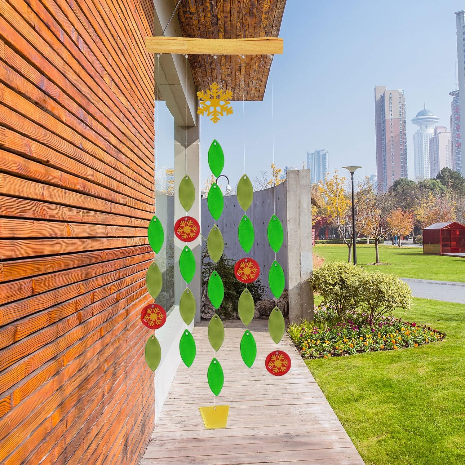 Campanillas de viento solares, luces solares únicas que hacen ruido, campanillas de viento colgantes de vidrio con luz solar para decoración del