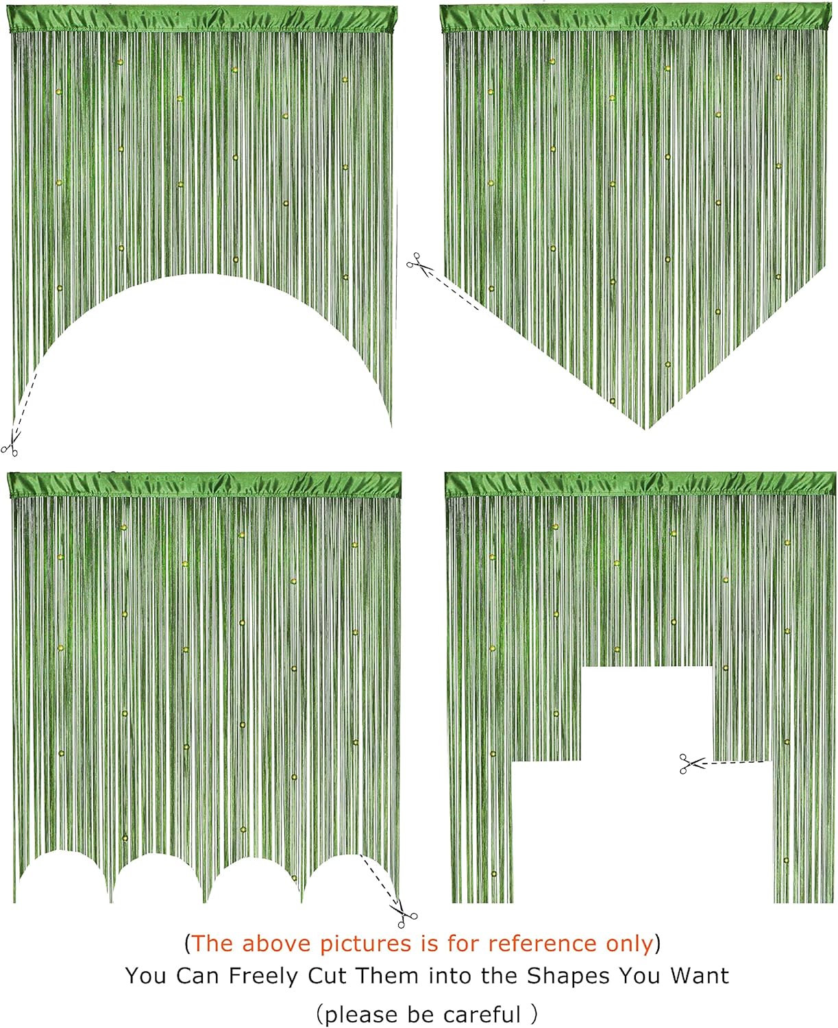 YaoYue Cortina de cuentas para puerta, con borlas, cuentas para colgar con flecos, divisor de habitación, ventana, pasillo, entrada, pared, armario,
