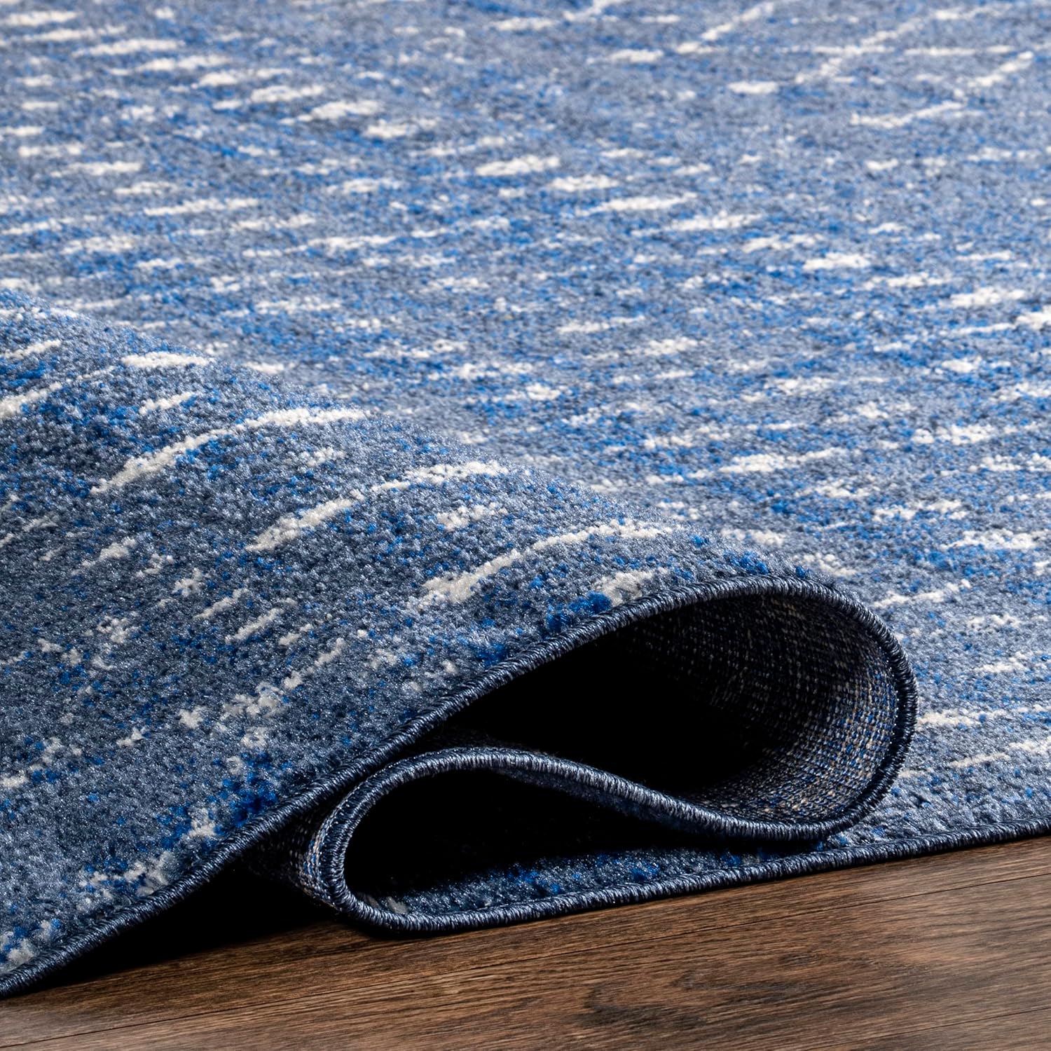 nuLOOM – Alfombra marroquí Blythe Accent, 61 x 91 cm, rectangular, azul oscuro, 0.9 cm de grosor
