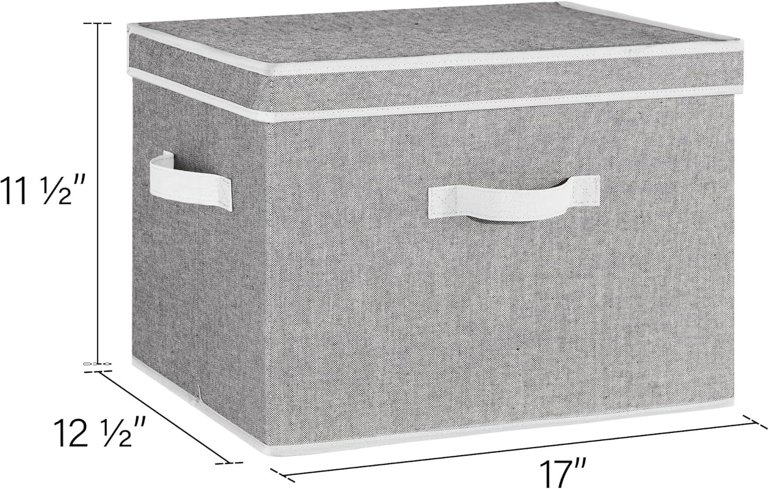 StorageWorks Contenedor de almacenamiento para armario con tapas, cajas de almacenamiento decorativas con asas, contenedores de almacenamiento de