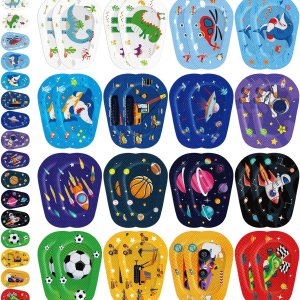 Panitay Parches adhesivos para los ojos para niños, 16 estilos de bloqueo de luz, bonitos diseños, vendajes adhesivos de algodón para niños y niñas Panitay Parches adhesivos para los ojos para niños, 16 estilos de bloqueo de luz, bonitos diseños, vendajes adhesivos de algodón para niños y niñas