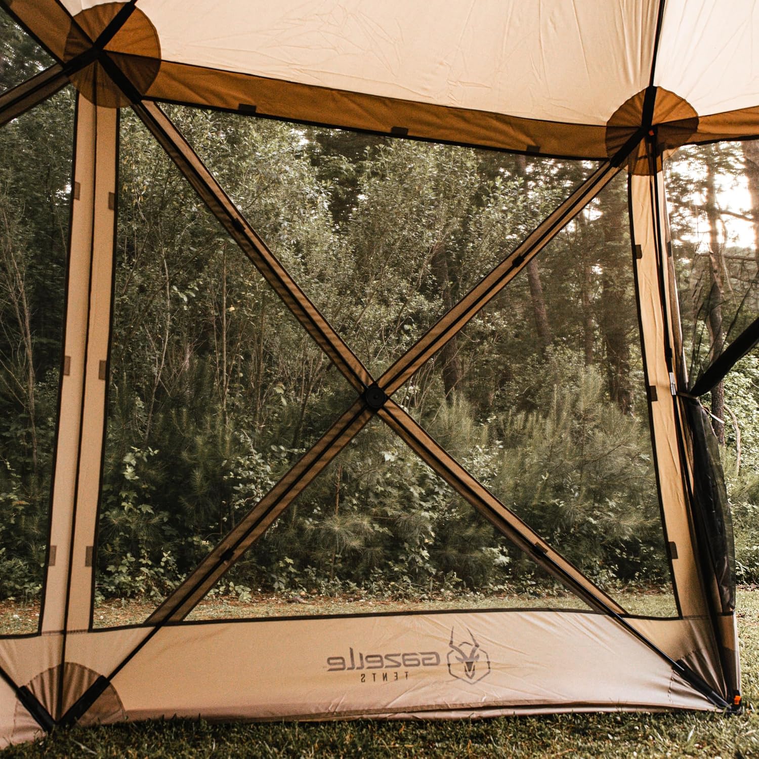 Gazelle Tents, G6 – Gazebo portátil de 6 caras, tienda de campaña fácil de desplegar, duradera, malla TriTech, impermeable, resistente a los rayos