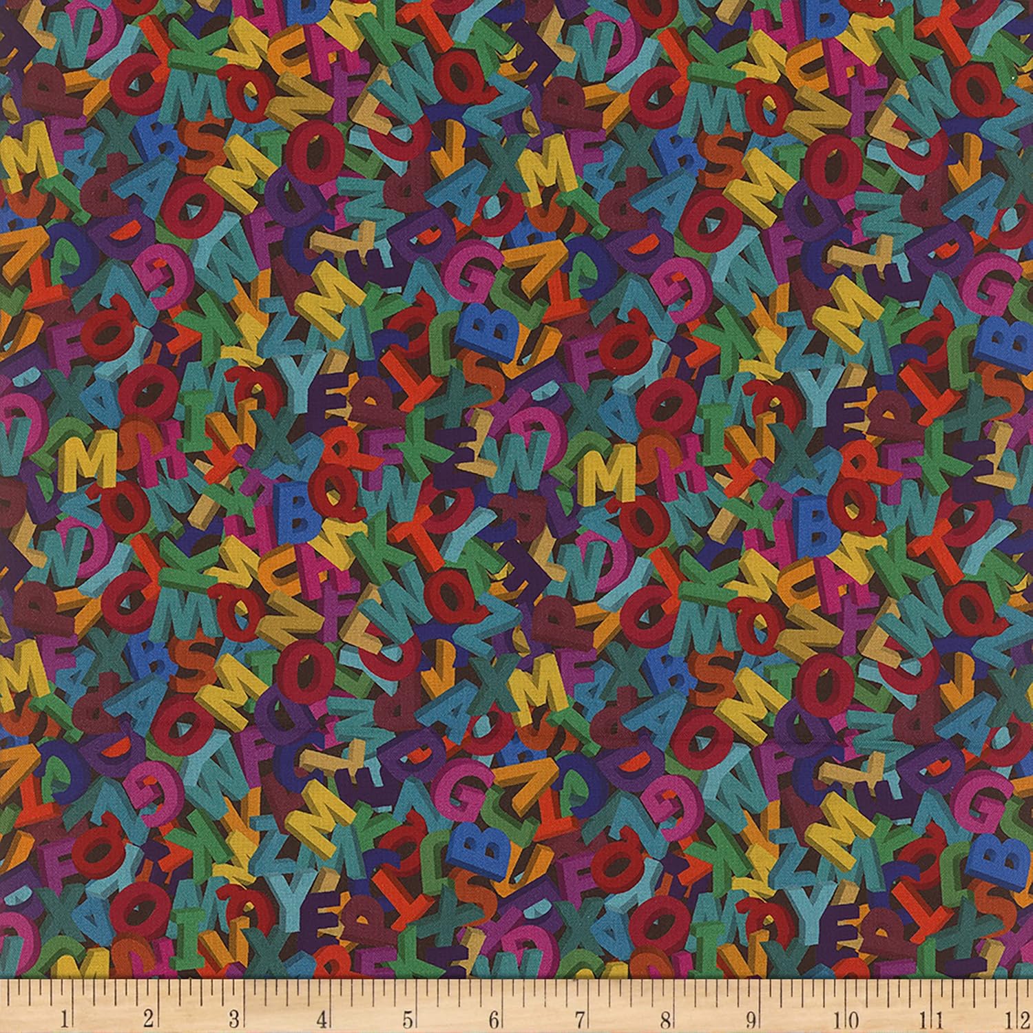 Mook Fabrics Vuelta a clases ABC Mix Multi, tela de The Yard