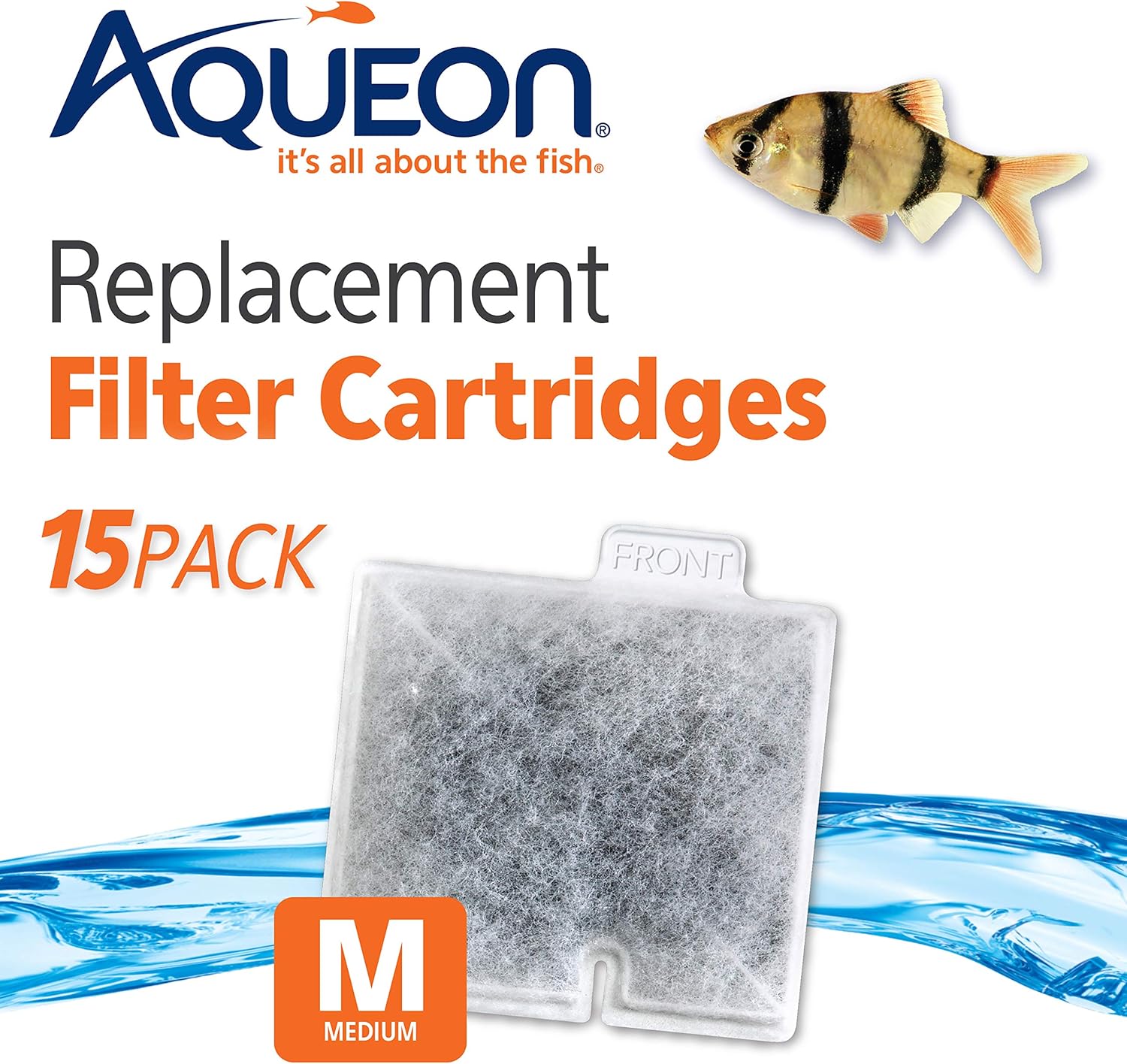 Aqueon – Cartuchos de repuesto para filtro paquete de 15 filtros tamaño M