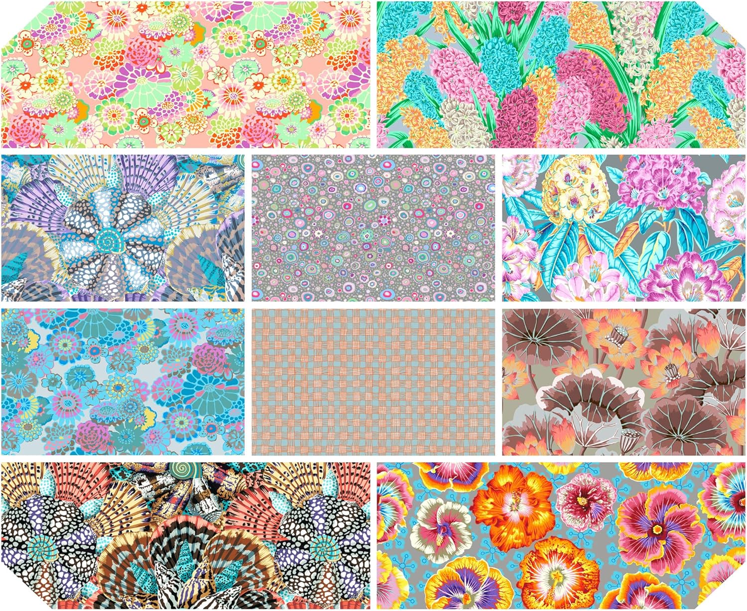 Kaffe Fassett Colectivo Agosto 2023 Pastel 10 Cuartos Grasa FreeSpirit