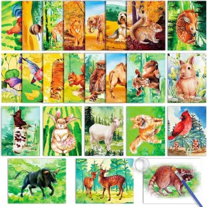 24 piezas de productos de demencia para ancianos reutilizables para pintura al agua, juguetes de animales de granja, actividades de demencia para 24 piezas de productos de demencia para ancianos reutilizables para pintura al agua, juguetes de animales de granja, actividades de demencia para