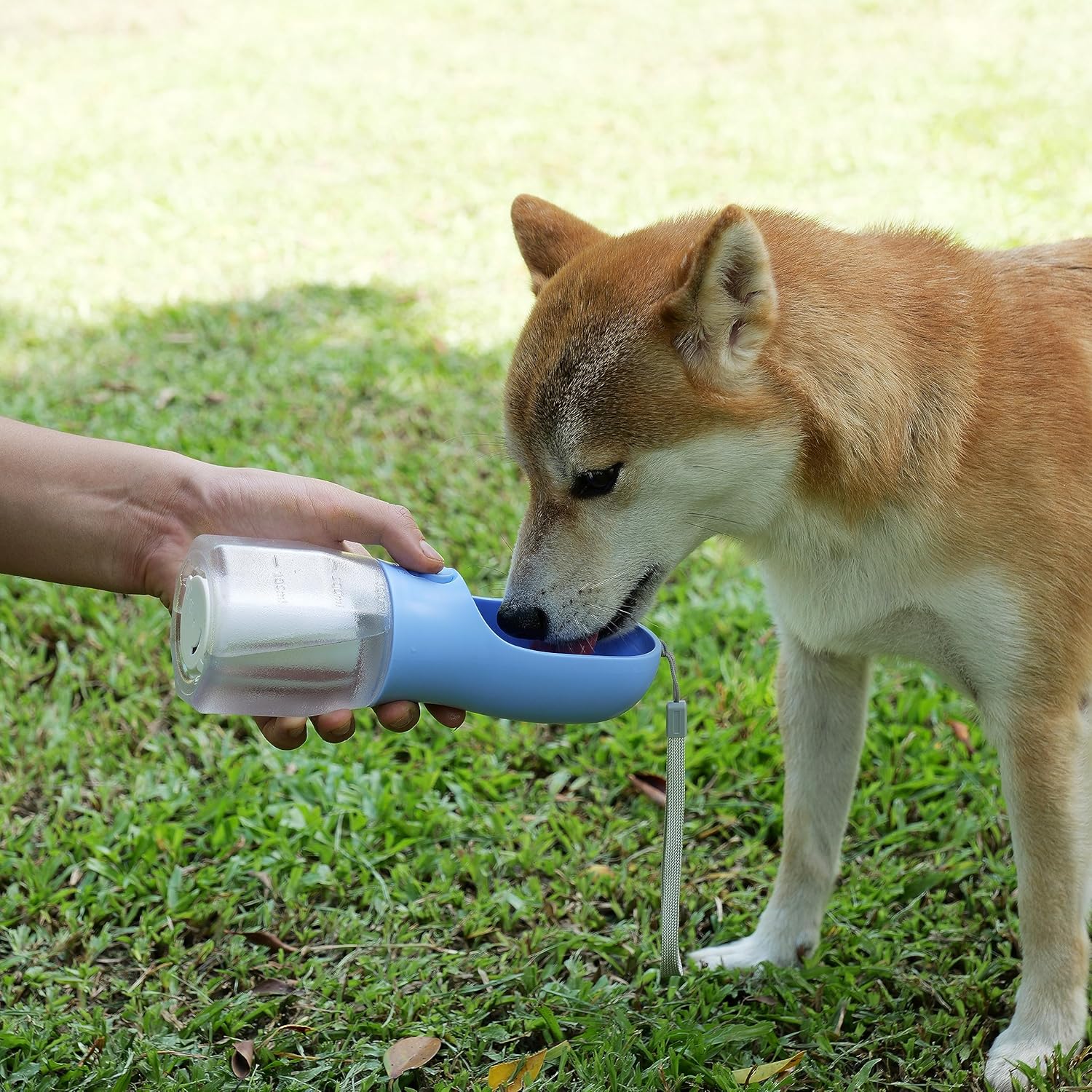 Botella de agua para perros con contenedor de alimentos, dispensador de agua portátil para perros para mascotas para caminar al aire libre,