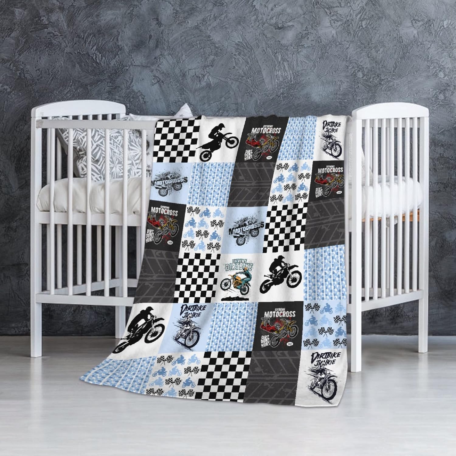 Manta de bebé de motocross de motocross súper suave, manta para bebé, recién nacido, manta para bebé para cochecito, regalo de bebé para cuna, XS 30
