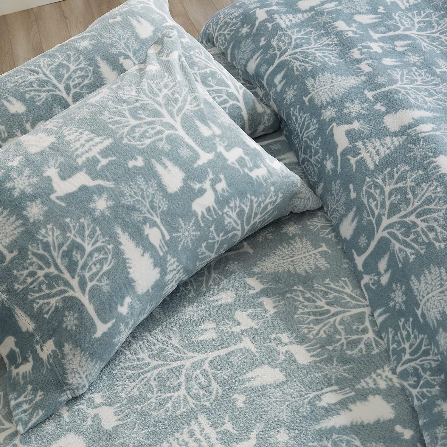 Great Bay Home Juego de sábanas de microvellón de terciopelo suave, no hacen bolitas, bolsillo profundo, colección Lavish Sherpa Velvet Luxe (tamaño