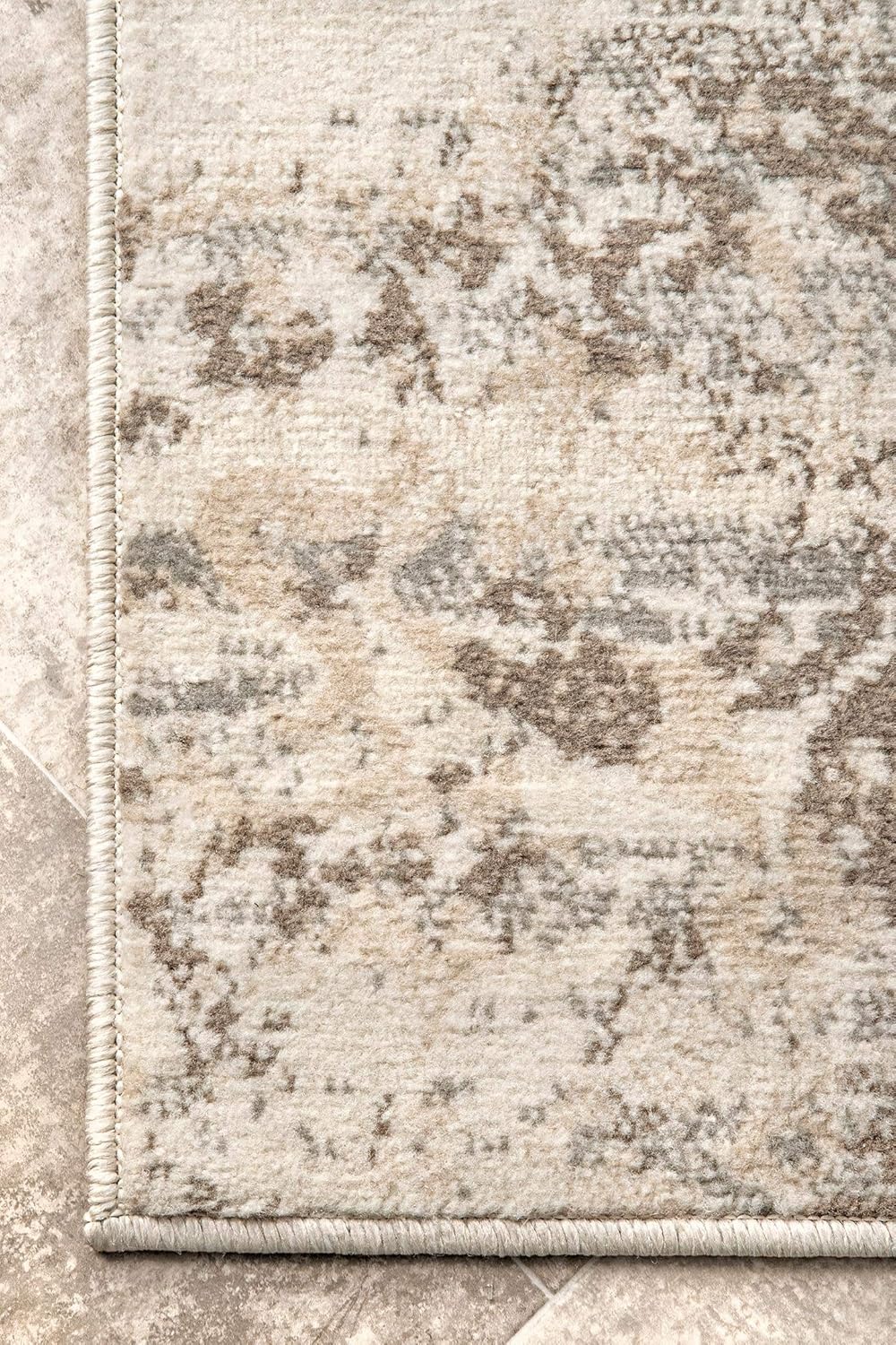 nuLOOM Freja Faded – Alfombra decorativa floral, 3 x 5 pies, beige, rectangular, 0.45 pulgadas de grosor