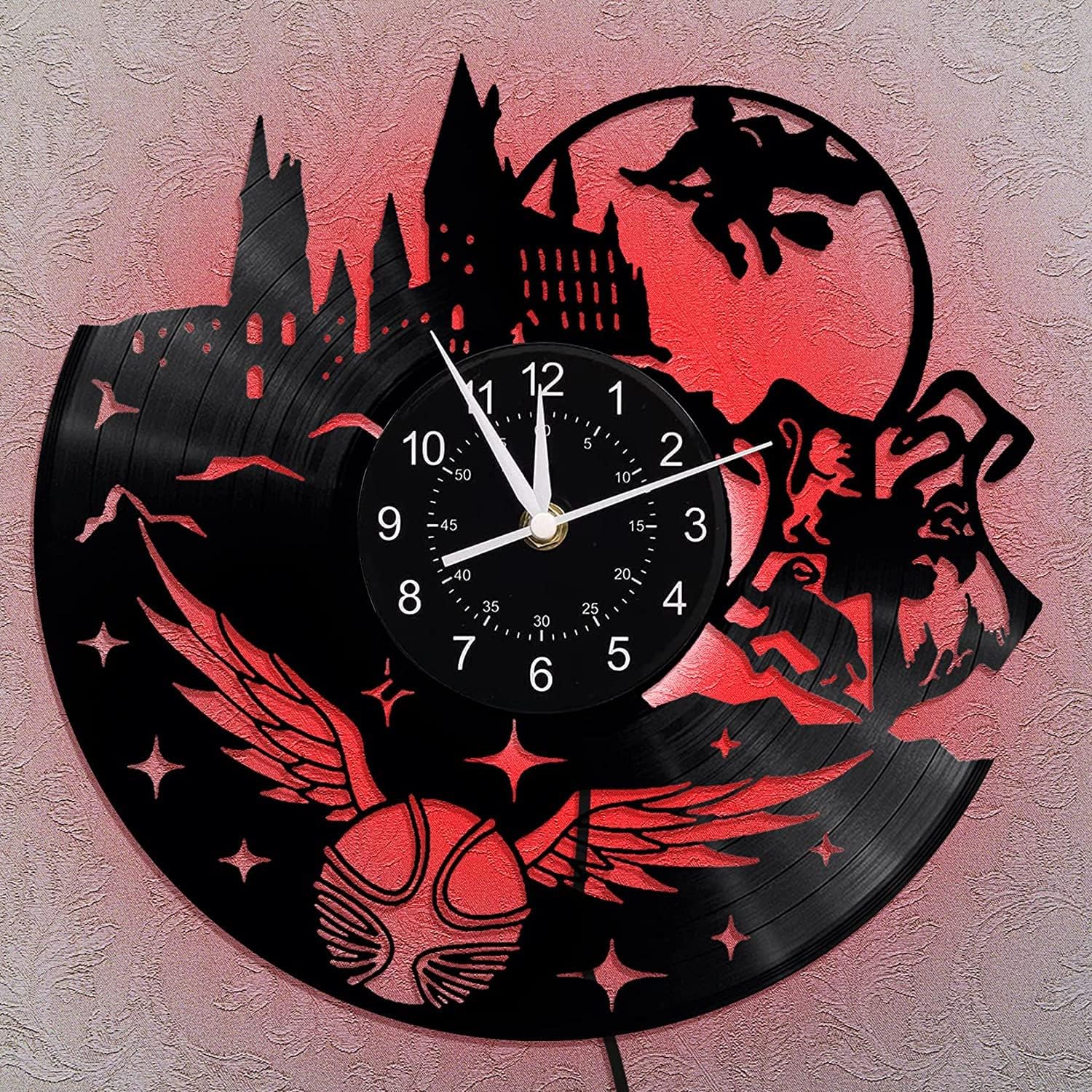 Harry – Reloj de pared de disco de vinilo creativo de 7 colores, reloj de luz nocturna, regalos para amantes de Harry, niños, niñas, hombres y
