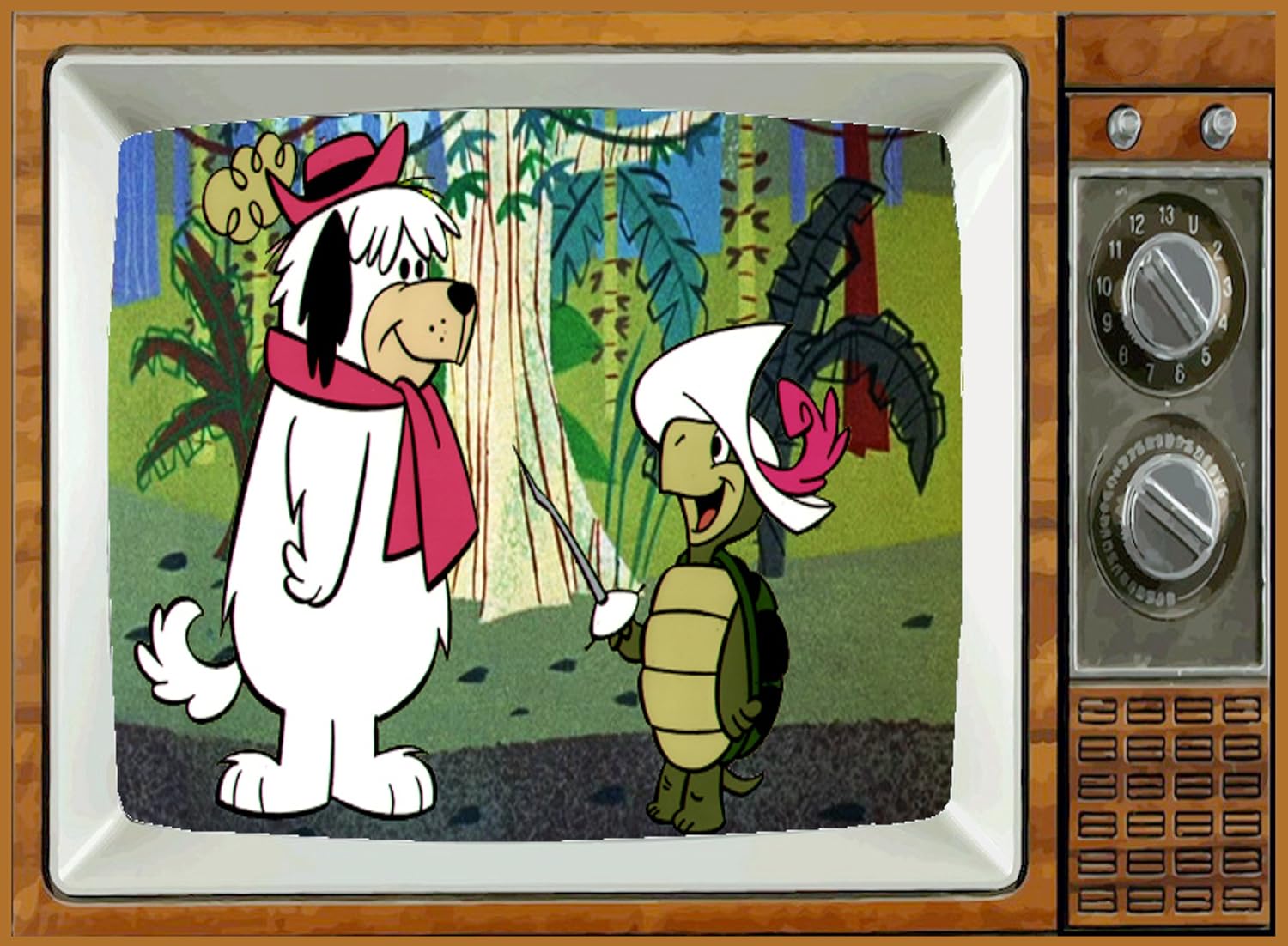 Touché Turtle and Dum Dum TV – Imán para nevera, 2 x 3 pulgadas, arte sábado por la mañana, caricaturas, refrigerador, nostálgico, retro, C