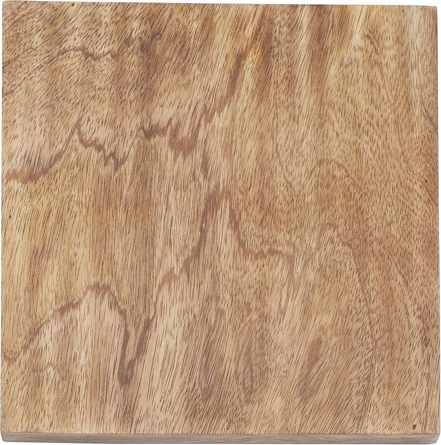 Deco 79 Juego geométrico de madera con incrustaciones doradas, 8 x 8 x 1 pulgadas, marrón
