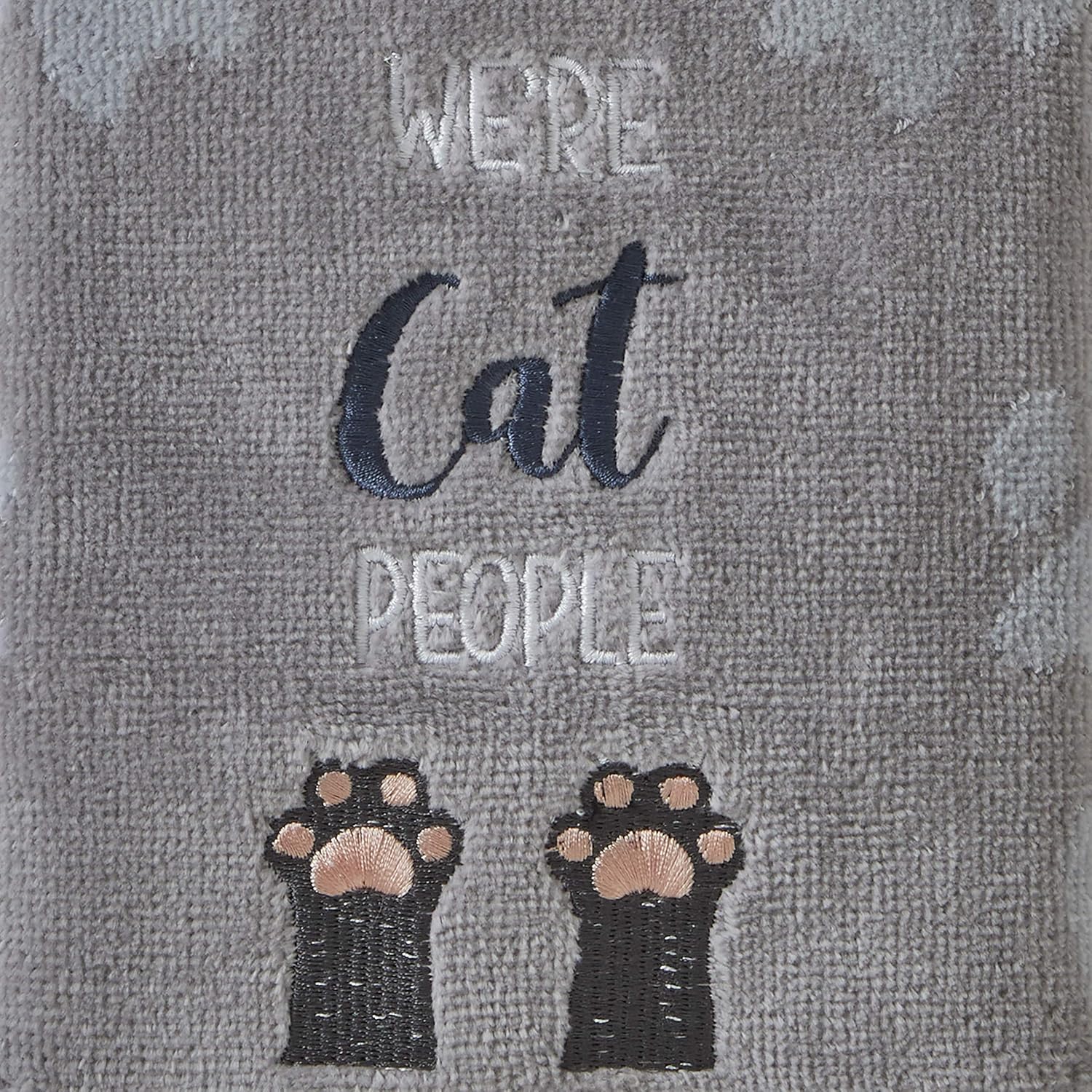 SKL Home by Saturday Knight Ltd. Cat People – Toalla de mano, gris, pequeña (paquete de 2)