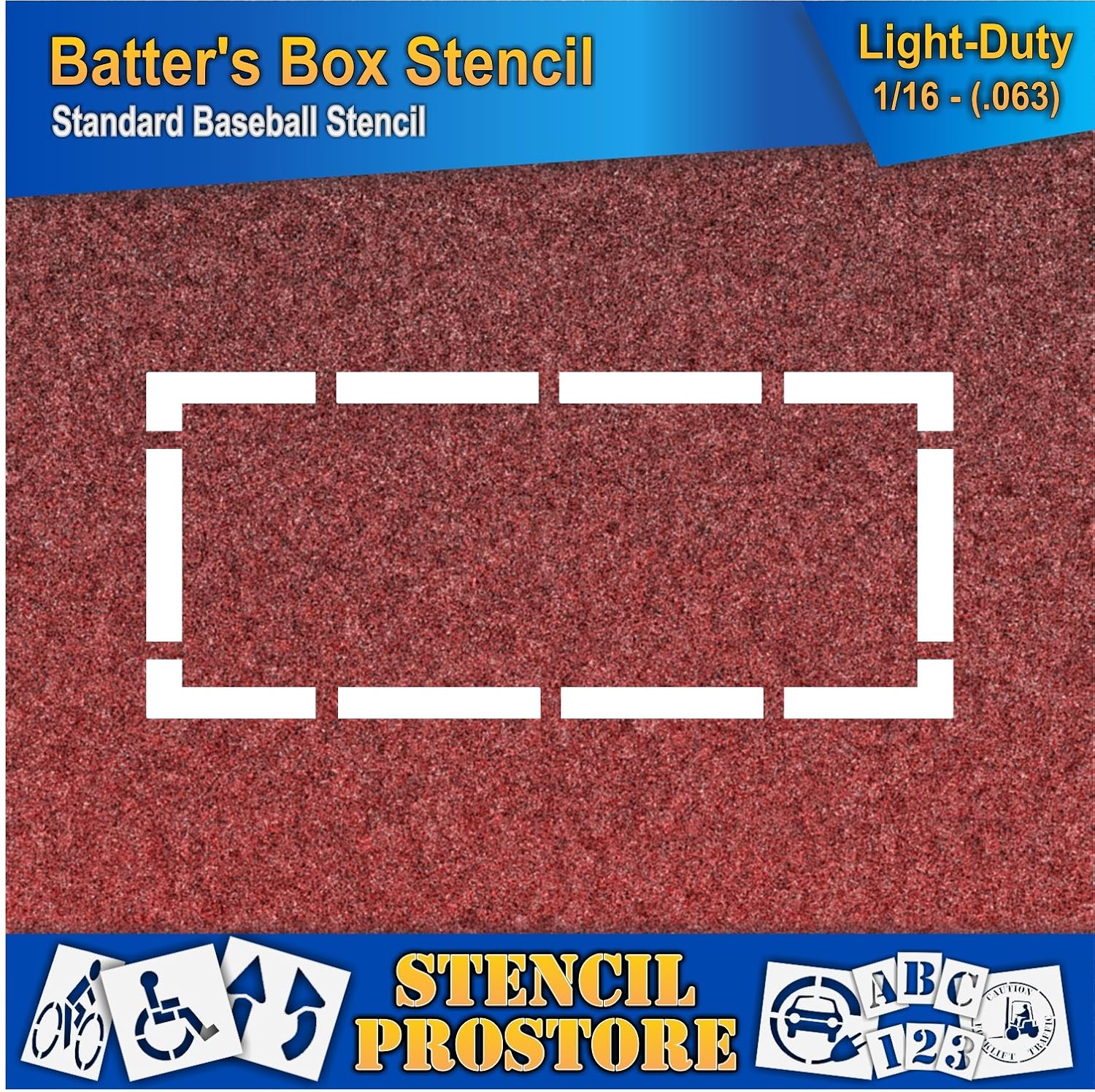 Plantilla de marcado atlético, 36 pulgadas, plantilla de caja de bateadores de béisbol, 36 x 84 x 116 pulgadas, ligera
