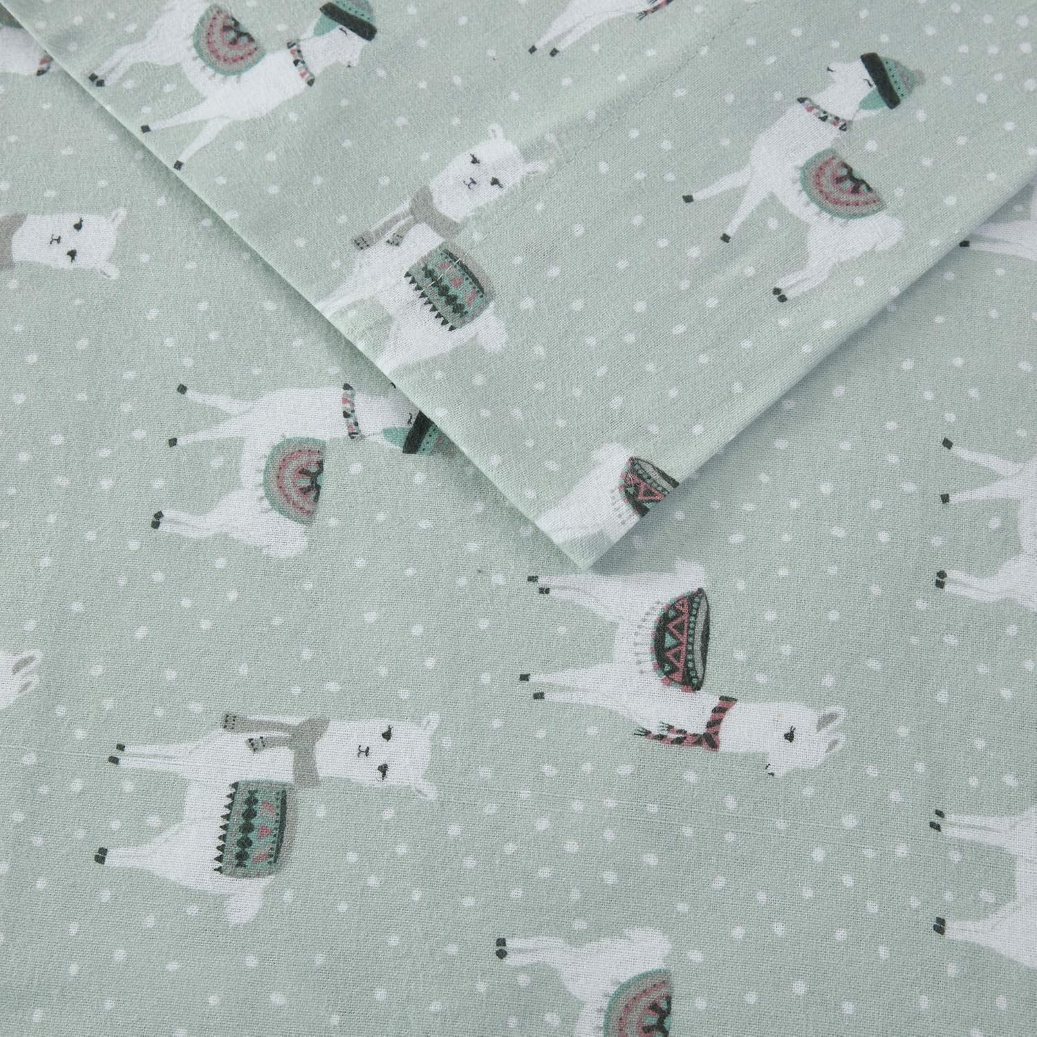 Sleep Philosophy – Juego de sábanas True North de franela de 100% algodón, ultrasuaves y bonitas, con estampado temático para clima frío, color de