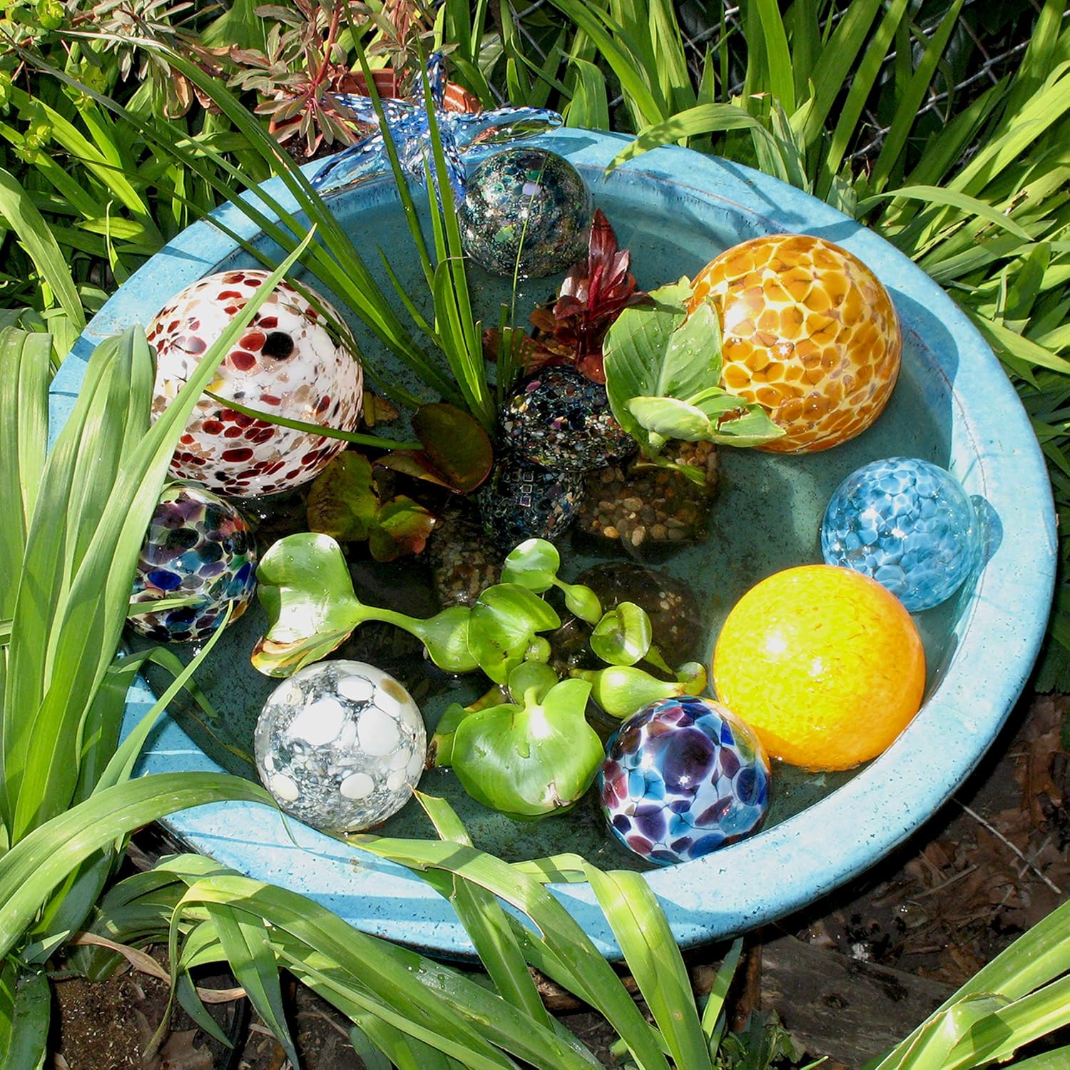Yellow Pond Floats Balls – Available in 3 inches, 4 inches, 5 inches & 6 inches – Blown Glass – Made in Seattle – Dehanna Jones