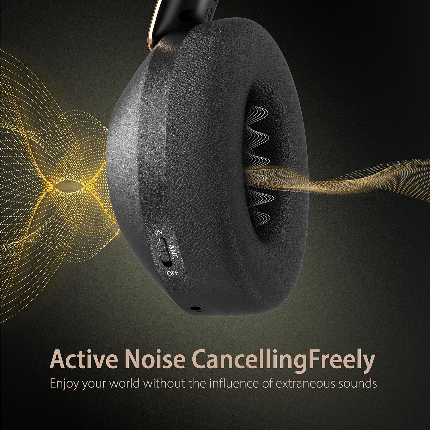Auriculares con cancelación activa de ruido, auriculares de reproducción de 100 horas, Bluetooth inalámbricos, auriculares Bluetooth con micrófono,